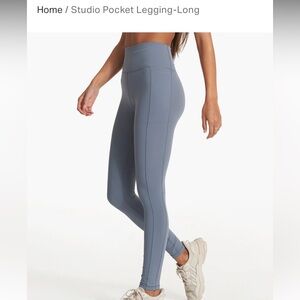 Vuori Studio Pocket Legging Long, Light Azure